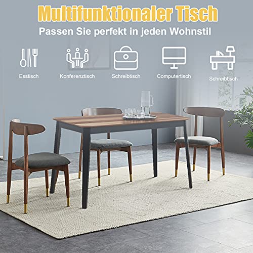 COSTWAY Esstisch Holz 110 x 71 x 75 cm, Esszimmertisch Speisetisch für 4 Personen, Küchentisch für Wohnzimmer Esszimmer Restaurant