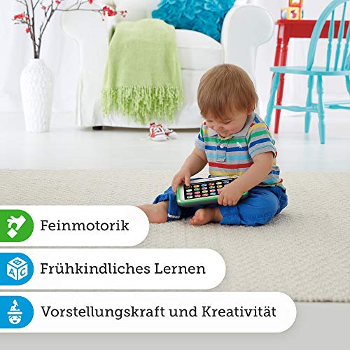 Fisher-Price CDG57 - Lernspaßtablet, mit Geräuschen, Musik und Lichtern, 3 Entwicklungsstufen, Babyspielzeug ab 12 Monaten