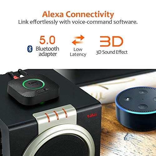 1Mii B06 Plus Bluetooth HiFi Empfänger, drahtloser Audio Adapter, aptX Geringe Latenz Bluetooth 5.0 Receiver mit 3D Surround arbeitet mit Smartphones und Tablets für Stereoanlage Lautsprecher