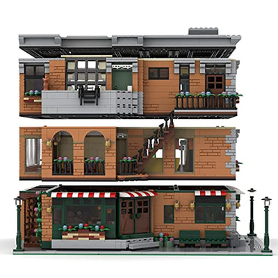 OLOK Modular Haus Modell Bausatz, MOC-79570, 4642 Klemmbausteine Modular 3-layer Haus Freunde Wohnung Modell Bausteine, Kompatibel mit Lego Creator