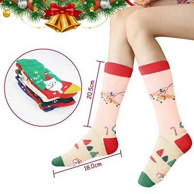 INSANYJ Weihnachtssocken Damen Herren, Lustige Socken Geschenke für Frauen Weihnachten Neuheit Baumwolle, XMAS Thermosocken Wintersocken Skisocken für Weihnachten und Adventskalender