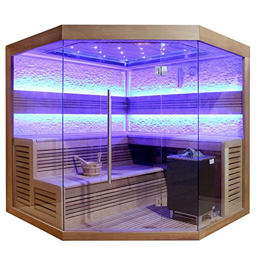 EO-SPA Sauna E1242C rote Zeder 180x180 9kW EOS Cubo