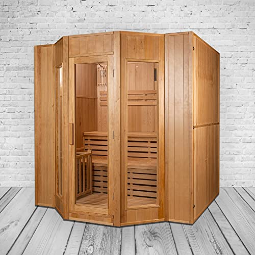 Trade-Line-Partner Sauna/Ecksauna mit Harvia Saunaofen ECK ! NEU ! (Infrarotkabine) / 5 Personen