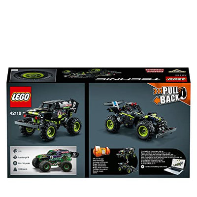 LEGO 42118 Technic Monster Jam Grave Digger Truck - Gelände-Buggy 2-in-1 Set, Spielzeugauto mit Rückziehmotor für Jungen und Mädchen ab 7 Jahren