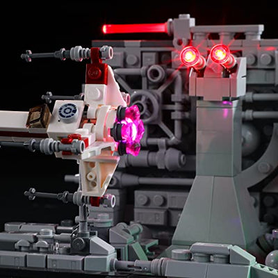 BRIKSMAX 75329 Led Beleuchtungsset für Lego Death Star Trench Run Diorama - Compatible with Lego Star Wars Bausteinen Modell - Ohne Lego Set