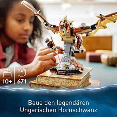 LEGO 76406 Harry Potter Ungarischer Hornschwanz, Drachen Spielzeug, Figur aus der Wizarding World, Fanartikel, Zimmer-Deko Geschenk