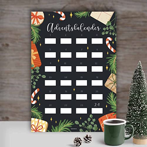 Adventskalender mit Rubbelsticker