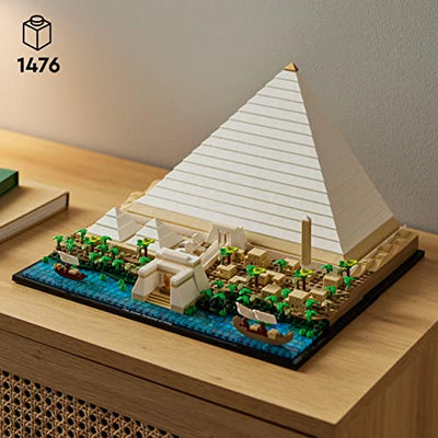 LEGO 21058 Architecture Cheops-Pyramide Bausatz zum Basteln als kreatives Hobby, Geschenkidee für Erwachsene, Männer, Frauen, Mutter, Vater, kreative Aktivität, Sammlung berühmter Sehenswürdigkeiten