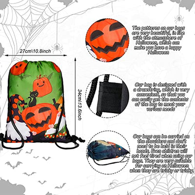 6 Stück Halloween Süssigkeiten Beutel, Non-Woven Halloween Taschen,Süßes oder Saures Taschen,Halloween Geschenktüten,Wiederverwendbar Halloween Beutel,halloween tasche,Halloween Tragetaschen