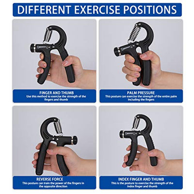 peinat Handtrainer Unterarmtrainer (2er Set) 5-60KG Verstellbarer Fingertrainer Griffkraft Trainingsset für Fitness Klettern Krafttraining Handrehabilitation