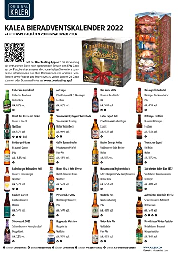 Bier-Adventskalender, Edition Brauwerk 24 deutsche Biere von Privatbrauereien, Premium Biere mit neuer Bestückung 2022, Perfektes Biergeschenk für alle Bierliebhaber, mit Anleitung zur Verkostung