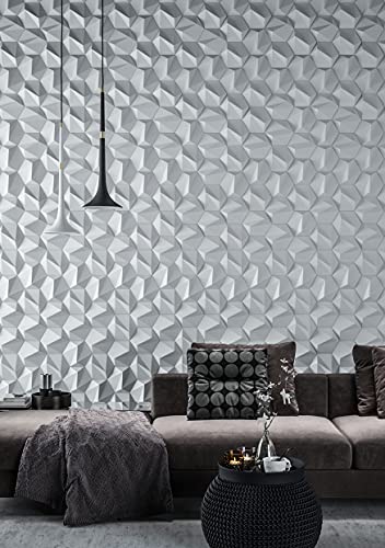 AS Country Stone | Wandverkleidung 3D Wand, 3D Wandpaneele, 3D Wanddeko, 3D Look für Innenbereich, Geschäftsräume, Ladenbau | Zeta Silber