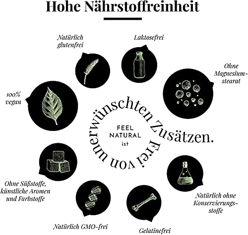 Magnesium Kapseln - 365 Stück (1 Jahr). 664mg je Kapsel, davon 400mg ELEMENTARES (reines) Magnesium - höherer Gehalt als Magnesiumcitrat. Laborgeprüft, hochdosiert. Vegan, in Deutschland produziert