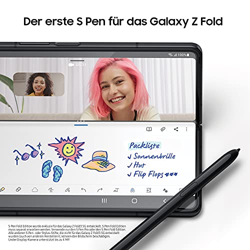 Samsung Galaxy Z Fold3 5G, faltbares Handy ohne Vertrag, flexibles, großes 7,6 Zoll Display, 512 GB Speicher, in Phantom Black inkl. 36 Monate Herstellergarantie [Exklusiv bei Amazon]