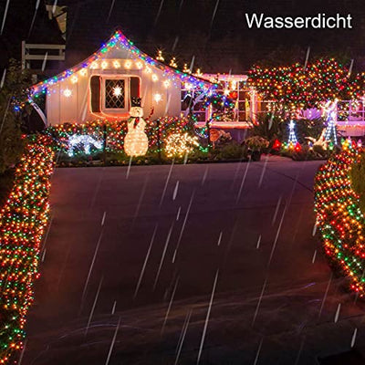 HAOGUJ Solar Lichterkette Aussen 12m Color Outdoor Lichterkette Solar mit 100LEDs, 8Modi Wasserdicht Solar lichterkette,Solar Lichterkette außen geeignet für Garten/Hochzeit/Party