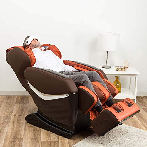 KENSHO® Massagestuhl - Orange (Modell 2022) - Schwerkraft undNull-Raum, Luftdrucktherapie, Fußreflextherapie, Rückenthermotherapie, intelligentes Körperscansystem, 3D-Surround-Sound, Bluetooth