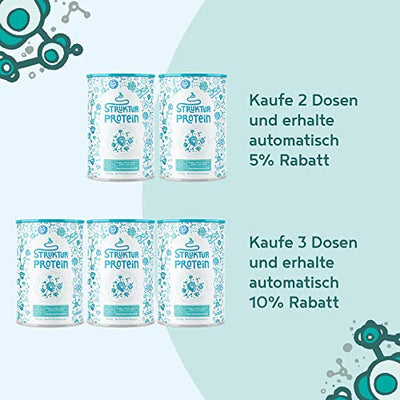 Strukturprotein - Collagen mit Marine Elastin, Hyaluronsäure, Keratin und Silicea - Kollagen Hydrolysat Peptide Type I, II, III & IV - Geschmacksneutral - 450g Collagen Pulver