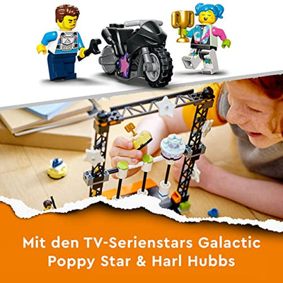 LEGO 60341 City Stuntz Umstoß-Challenge Set, inkl. Motorrad und Stunt Racer Minifigur, Action-Spielzeug, Geschenk Set für Kinder ab 5 Jahren