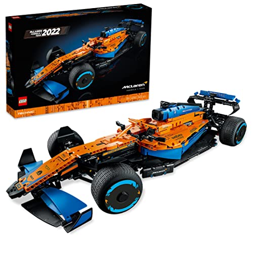 LEGO 42141 Technic McLaren Formel 1 Rennwagen, Rennauto, Geschenkidee für Erwachsene, Männer, Frauen, Ihn, Sie, Ehemann, 2022 Modellauto-Set für Erwachsene