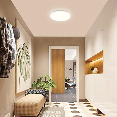 Fulighture LED Deckenleuchte Deckenlampe Flach 15W 1200lm 4000K Neutralweiß IP44 Ø250mm, für Wohnzimmer Schlafzimmer Küche Balkon Büro