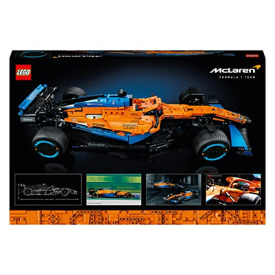 LEGO 42141 Technic McLaren Formel 1 Rennwagen, Rennauto, Geschenkidee für Erwachsene, Männer, Frauen, Ihn, Sie, Ehemann, 2022 Modellauto-Set für Erwachsene