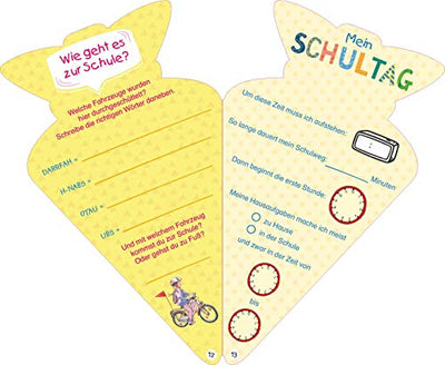 Ich bin jetzt ein Schulkind (für Mädchen). Eintragen, Rätseln, Stickern in Schultüten-Form: Eintragbuch für Kinder ab 6 Jahren. Perfektes Geschenk zu Einschulung|Schulstart