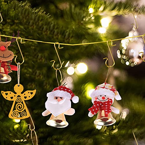 120 Stück Weihnachtsbaum Haken,Kugelaufhänger S-Haken,Weihnachtskugel Haken,Kugelaufhänger Gold,S Haken Weihnachtskugeln,Weihnachtskugeln Haken,Schnellaufhänger