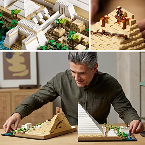 LEGO 21058 Architecture Cheops-Pyramide Bausatz zum Basteln als kreatives Hobby, Geschenkidee für Erwachsene, Männer, Frauen, Mutter, Vater, kreative Aktivität, Sammlung berühmter Sehenswürdigkeiten