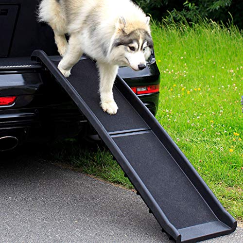 lionto Hunderampe Hundetreppe Hundeautorampe Kofferraumrampe für Haustiere