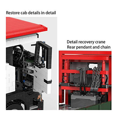 YDDY Technik Fahrzeugkran mit Motorensatz und Fernbedienung Technik Klemmbaustein LKW Bausteine Kran Kompatibel mit Lego Technik - 3928 Teile
