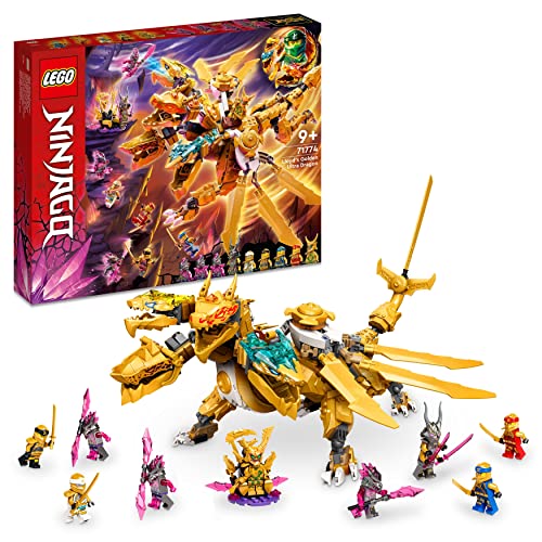 LEGO 71774 NINJAGO Lloyds Ultragolddrache, Set mit Drachen-Figur und 9 Mini-Actionfiguren inkl. Lloyd, Kai und Zane, Spielzeug für Kinder ab 9 Jahren, Geschenk für Mädchen und Jungen