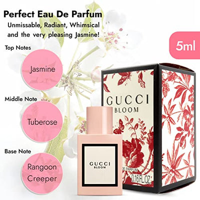 Gucci Parfums für Frauen - 4 Stück Damenduft Geschenkset für Frauen - 2x Gucci Bloom Parfüm für Frauen 4,5 g und 2x Gucci Flora Parfüm für Frauen 4,5 g