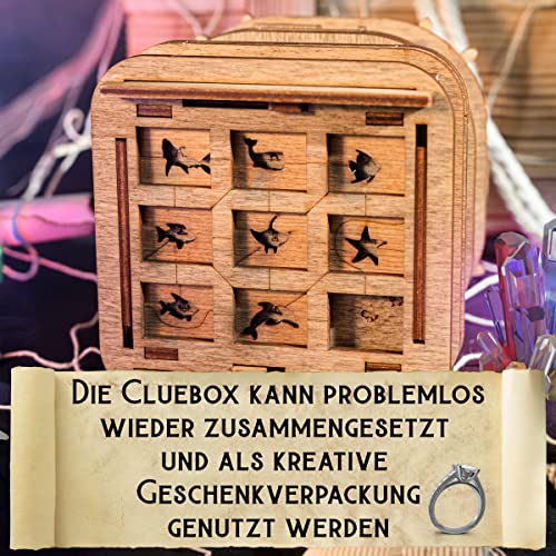 iDventure Cluebox - Davy Jones Locker - Escape Room Spiel - kniffeliges 3D Holzpuzzel Rätsel - einzigartige Knobelspiele - Escape Box Spiele Für Erwachsene und Rätselbox für Kinder