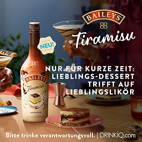 Baileys Tiramisu | Original Irish Cream Likör | Neue limitierte Edition | Garantierter Genußerfolg auf Eis oder im Cocktail | 17% vol | 700ml Einzelflasche