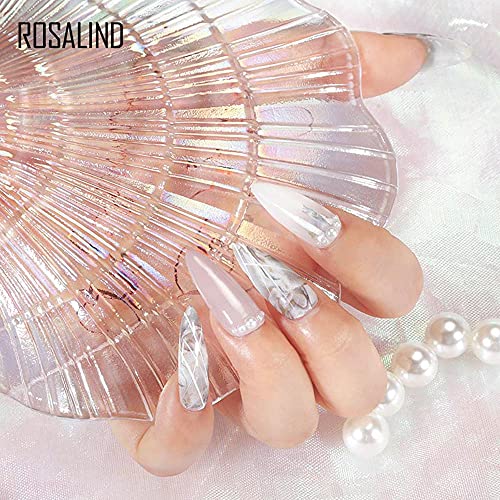 ROSALIND Transferfolie Nägel Marmor 10 Blatt Nagel Aufkleber sticker Nail Art Transferfolie Sticker Holographische Nail Wraps Aufkleber Kit Nagelfolie Transfer für Nailart Folie Transfer