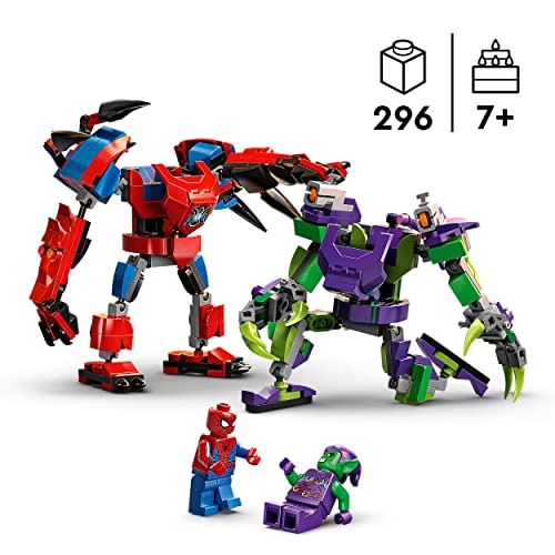 LEGO Marvel 76219 Spider-Mans und Green Goblins Mech-Duell, Superheroes Set mit Action-Figuren, Spielzeug zum Bauen für Kinder ab 7 Jahren