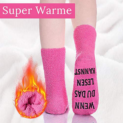 Kuschelsocken, Damen Lustige Socken Geschenke für Frauen Weinliebhaber, Wenn du das lesen Kannst Bring mir Wein Antirutsch Fun Socken Witzige Geburtstagsgeschenk für Freundin Valentinstag Muttertag