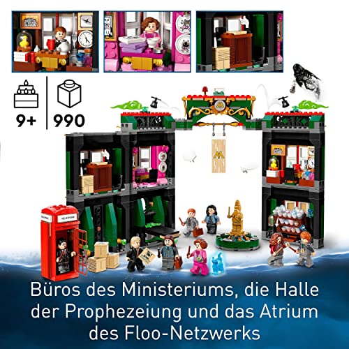 LEGO 76403 Harry Potter Zaubereiministerium modulares Set zum Bauen mit Minifiguren und Umwandlungsmechanismus, Geschenk zu Weihnachten für Sammler