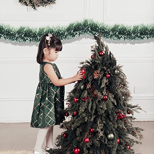 10M Girlande Weihnachten, Weihnachtsdeko Girlanden Tannengirland Girlande Grün Girlande Weihnachten Outdoor Weihnachtsdeko Tür Kugelkranz Weihnachten Weihnachtsgirlande Weihnachtsdeko Tannengirlande