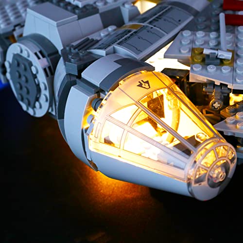 BRIKSMAX LED Beleuchtungsset mit Multifunktions-Soundfernbedienung für Lego Star Wars Millennium Falcon, kompatibel mit Lego 75257 - Ohne Lego Set（Fernbedienung Version