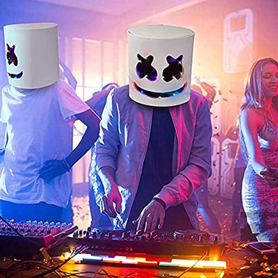 HENGBANG DJ LED-Maske - Musikfestival Vollkopfhelm Leuchten Cosplay Maske für Halloween Party Thanksgiving Weihnachten Halloween