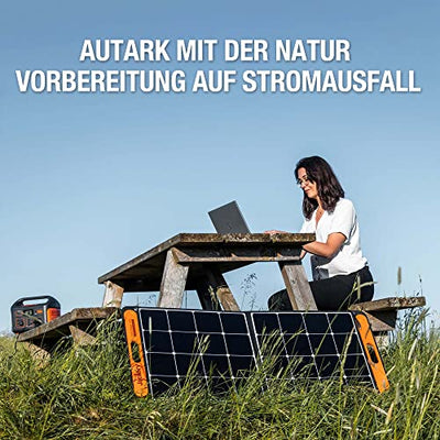 Jackery Faltbares Solarpanel SolarSaga 100 - Solarmodul für Explorer 240/500/1000 Tragbare Powerstation - Solarladegerät mit 2 x USB-Anschluss -100W Outdoor Solargenerator für Camping und Garten