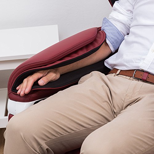 Samsara® 2D Massagesessel - Rot (Modell 2022) –Shiatsu Relaxsessel mit 5 Massagefunktionen- Schwerelosigkeit, Luftverdichtung und Wärmefunktion - 2 Jahre Garantie GLOBAL RELAX®