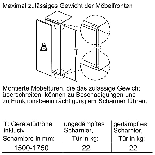 Bosch KIF81PFE0 Serie 8 Einbau-Kühlschrank, 177,5 x 56 cm Nische, 289 L, Flachscharnier, Made in Germany, VitaFresh pro 3x längere Frische, LED-Beleuchtung gleichmäßige Ausleuchtung