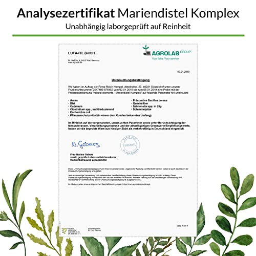 Mariendistel Artischocke Löwenzahn Komplex - 120 Kapseln - Hochdosiert mit 80% Silymarin - Ohne Magnesiumstearat, vegan