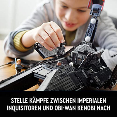 LEGO 75336 Star Wars Die Scythe - Transportschiff des Großinquisitors, Spielzeug-Raumschiff mit Shootern, Ben Kenobi, Lichtschwertern, Obi-Wan Kenobi Set, Geschenk zu Weihnachten