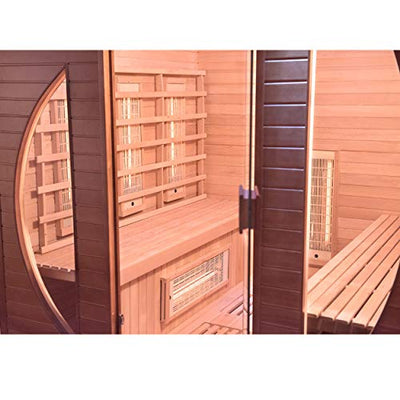 France Sauna - SN-SPECTRA05R - Infrarot-Sauna Spectra - Dual Healthy Technologie - Stereo-Audio Radio - Chromotherapie 7 Farben - 4 Sitzer