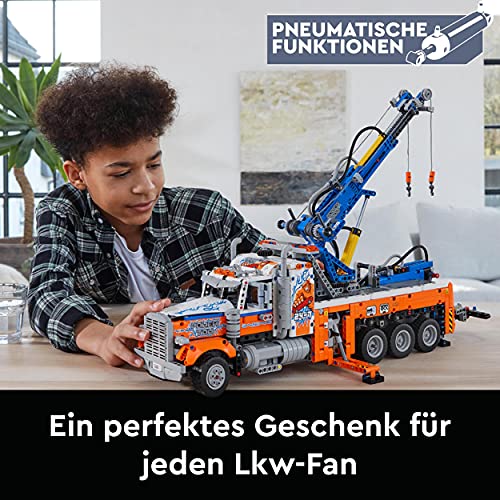 LEGO 42128 Technic Schwerlast-Abschleppwagen, Modellbauset, Technik für Kinder, Kran-Spielzeug, Geschenk für Mädchen und Jungen ab 11 Jahre