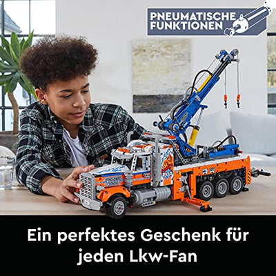 LEGO 42128 Technic Schwerlast-Abschleppwagen, Modellbauset, Technik für Kinder, Kran-Spielzeug, Geschenk für Mädchen und Jungen ab 11 Jahre