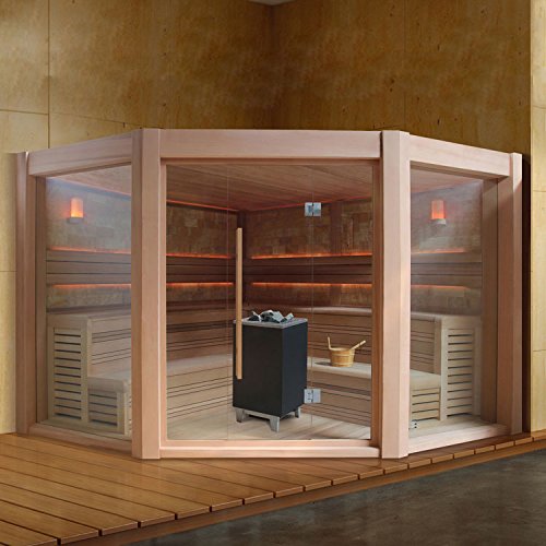 EO-SPA Sauna E1501B rote Zeder/250x250/12kW EOS Cubo